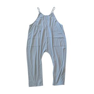 Harem Jumper Women Size M Sage Sleeveless Oversized Casual Slouchy Romper